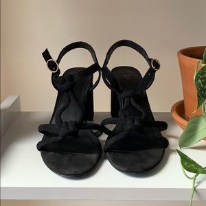 H&M Black Strappy Knot Detail Sandals
